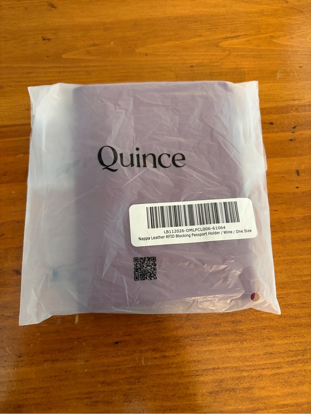 Quince Nappa Leather RFID Blocking Passport Holder